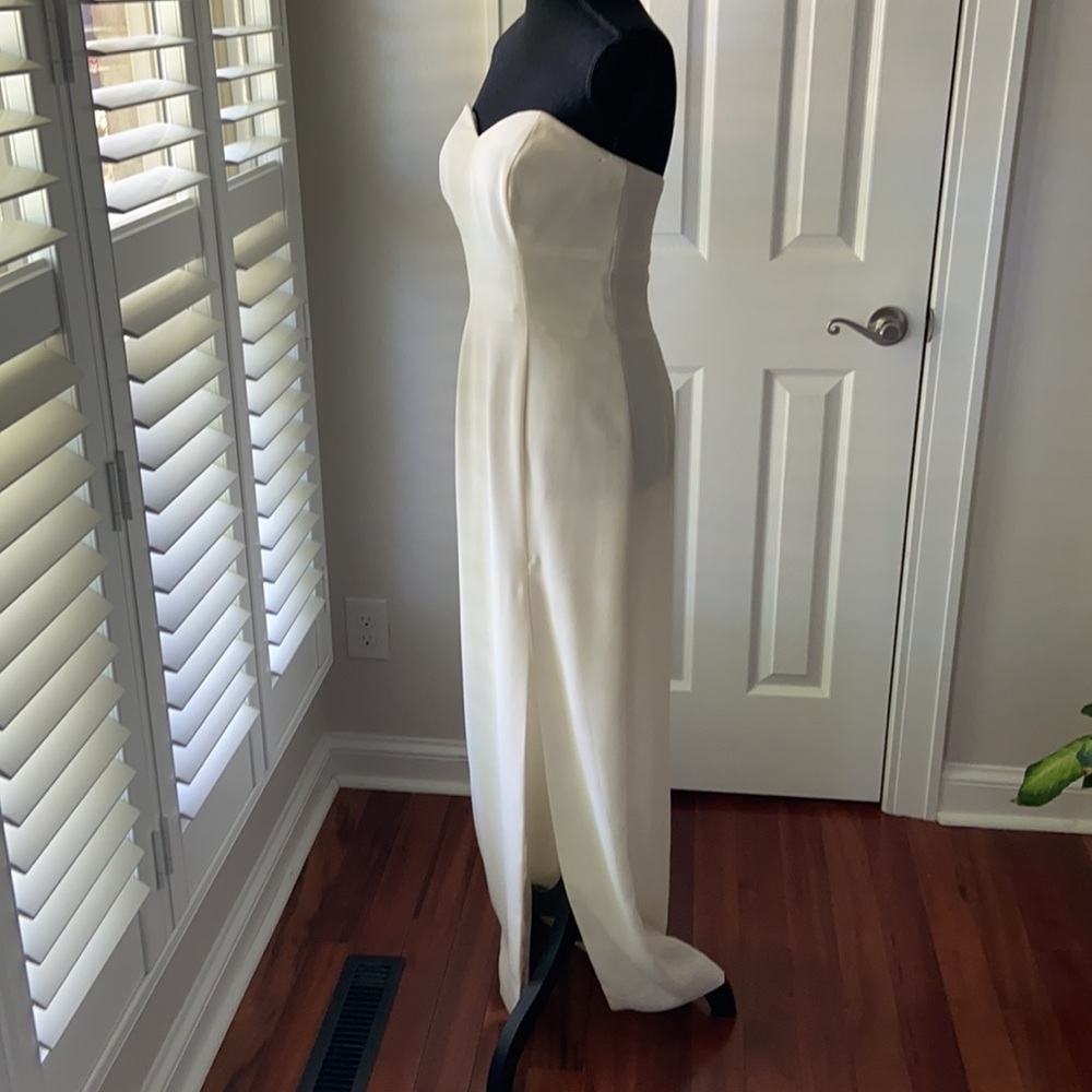 90s Vintage White Formal Strapless Dress Size 6 - Picture 2 of 14